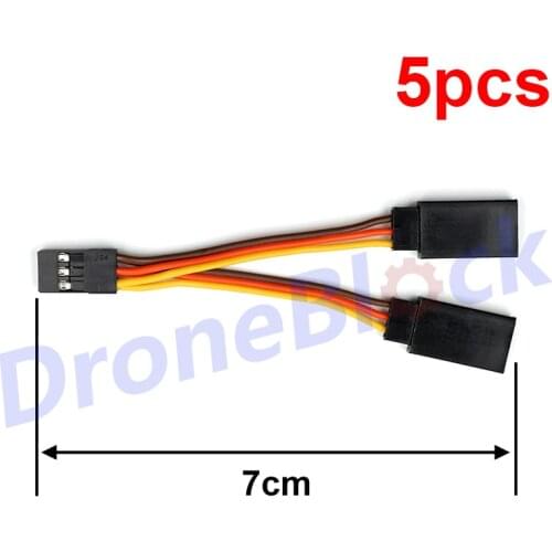 5 Pcs /lot Y Servo Leads Servo JR Futaba Y Splitter Cable For RC Models Fixed Wing Airplane 7cm 10cm 15cm 20cm 30cm 50cm 60cm