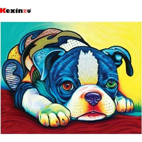 KEXINZU DIY Diamond Painting for Adults and Kids,5D Dimond Art Kit Dog Full Round Drill Diamond Rhinestone Art Perfect for Home