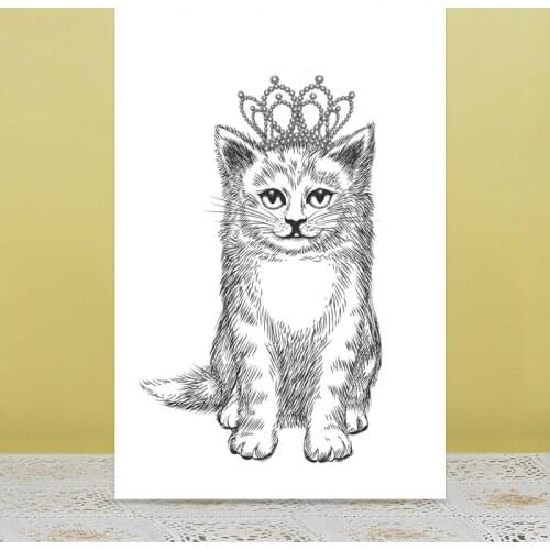 AZSG Elegant cat Clear Stamps For DIY Scrapbooking/Card Making/Album Decorative Rubber Stamp Crafts