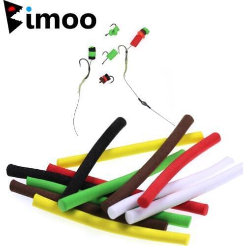 Bimoo 12PCS 4mm X 5cm Pop-up & Zig Foam Soft Cylinder Foam Carp Fishing Hookbait Balancing Foam Stick Black Brown Green etc