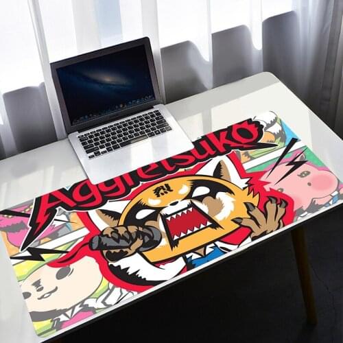 Large Office Computer Desk Mat Aggretsuko Mouse Pad Pc Gamer Keyboard Mausepad Anime Girl Gaming Accessories Mousepad Xxl LOL