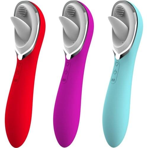 Big Tongue Clitoris Stimulator Vibrator Silicone Oral Vibrator Masturbator for Women Adult Sex Toys G-spot Nipple Sucker