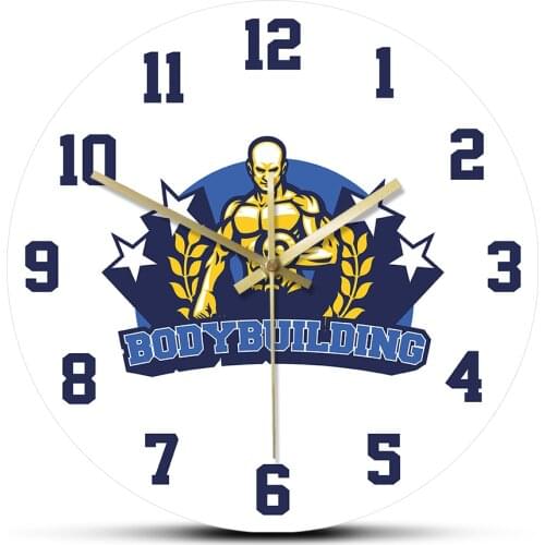 Bodybuilding Fitness and Gym Center Quartz Wall Clock Watch Clocks Silent Living Room Decoration Sport Horologe Free Shipping