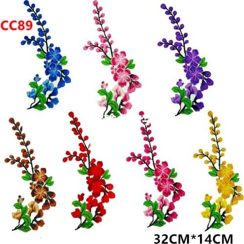 Colour red Embroidered Water soluble lace patches flower applique T-shirt cheongsam clothing Accessories CC89