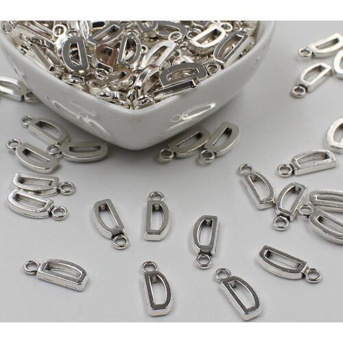 20 pcs Double Side Alphabet(D)Letter Tag Charm Pendant Initials Jewelry Making