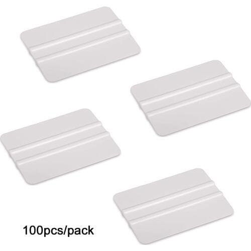 FOSHIO 100pcs Carbon Fiber Vinyl Squeegee Car Film Wrap Scraper Window Tint Tool Auto Accessories Glass Household Cleaning Tool