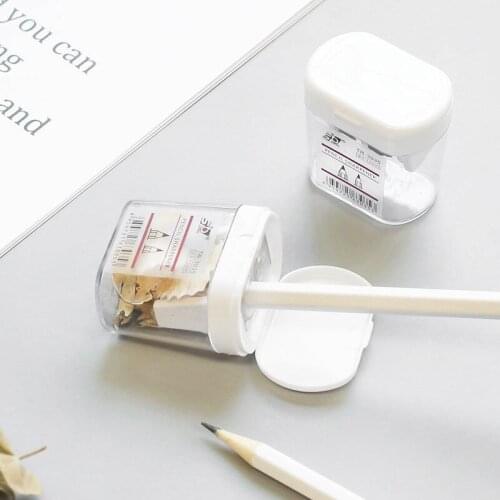 Simple with Cover Sharpener Double Hole Pencil Sharpener School Office Sharpener Stationery Supplies Stationery Items