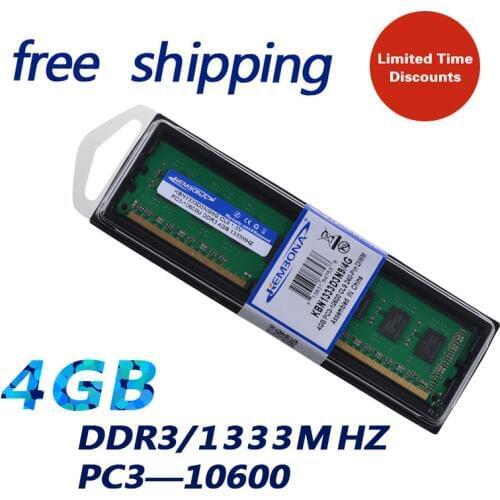KEMBONA best tested ddr3 4gb for A-M-D ram 1.5V original chipset pc ram memory module 1333mhz free shipping
