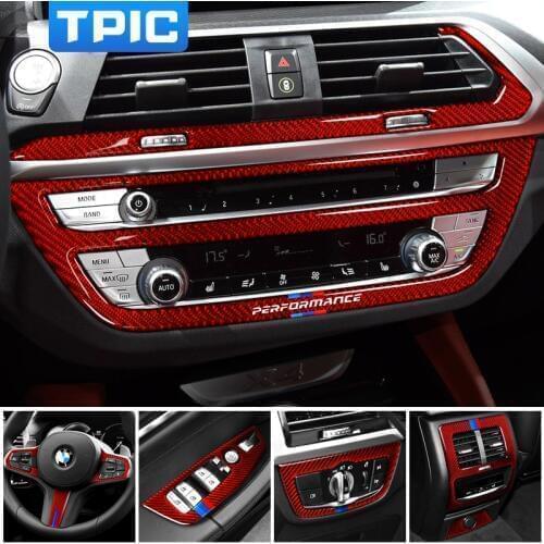 For BMW G01 G08 G02 X3 X4 M Performance Carbon Fiber Car Centrol Console Rear Air Conditioning Outlet Vent Frame Car stickers