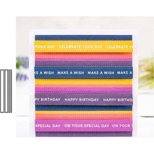 Dotted Line Thickness Bar Metal Cutting Dies for Scrapbooking Handmade Mold Cut Stencil New 2021 DIY Card Make Mould Model Craft