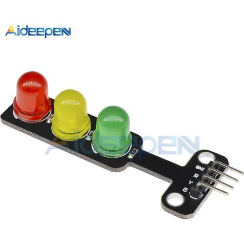 10Pcs/lot Mini 5mm LED Display Traffic Light Module DC 5V Red Yellow Green Traffic Light System Model For Arduino DIY