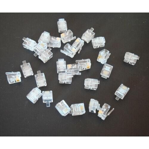 100 Pieces Modular Plug Network Connector For UTP Cat5 Cat5e Cable Heads