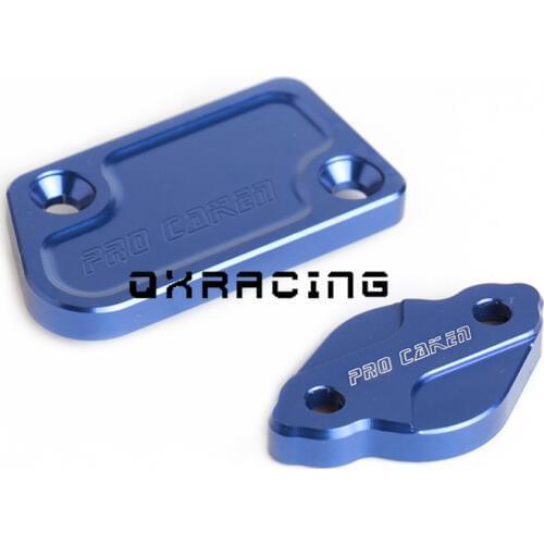 Motorcycle CNC Front & Rear Brake Fluid Reservoir Cover Cap For YAMAHA YZ125 YZ250 YZ250F YZF250 YZ450F YZF450 YZ250FX YZ250X
