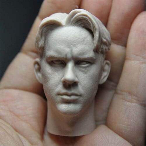 Unpainted 1/6 Andy Tim Robbins Head Sculpt PVC Male Soldier Head Carving Fit 12'' Action Figure Body