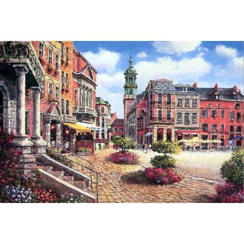 Paris red house The wooden puzzle 1000 pieces ersion wood jigsaw puzzle white card adult childrens educational toys