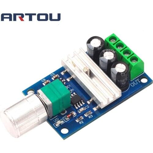 DC 6V 12V 24V 28VDC 3A 80W PWM Motor Speed Controller Regulator Adjustable Variable Speed Control With Potentiometer Switch