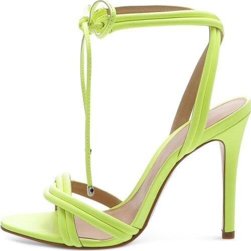 Summer new style large size straps fashion stiletto heels daily Roman sandals banquet dress all-match thin strap womens shoes