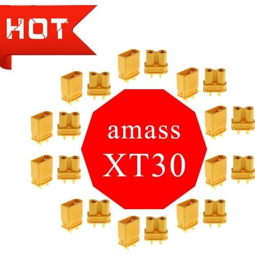 Amass XT30 XT30U Male Female Bullet Connector Plug For RC Lipo Battery Wholesale For RC Lipo Battery Quadcopter Multicopter