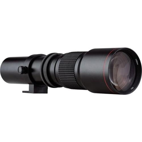 Camera Super Telephoto Lens 500mm F/8.0-32 Manual Zoom T-Mount Camera Lens for Canon Nikon Sony Fujifilm Olympus DSLR Cameras