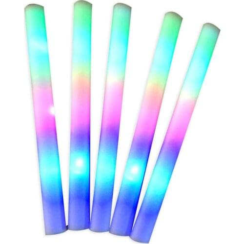 5PCS LED Foam Sticks Foam Glow Sticks Party Supplies for Birthday Wedding Halloween