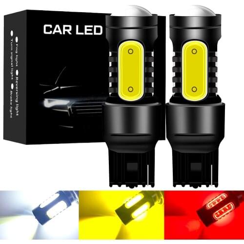 2pcs T20 W21/5W 7443 7440 W21W WY21W T25 3157 LED Light for Lada Kalina Granta Vesta DRL LED Bulbs 12V 6500K White Super Bright
