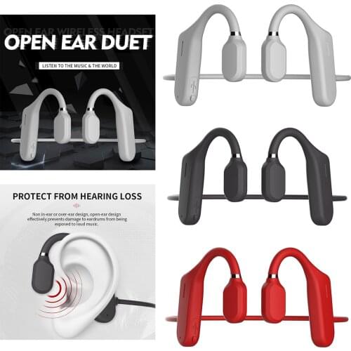 Sweatproof Open Ear Headphones Bluetooth 5.0 with Mic for Sports Waterproof