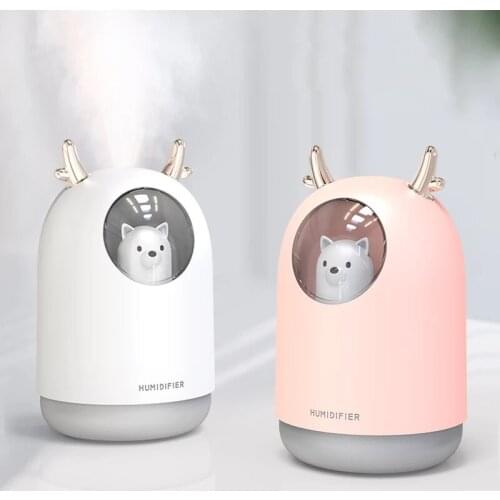 Air Humidifier 300ML Ultra-Silent Aroma Diffuser USB Rechargable Car Humidifier With LED Night Light Wireless Air Humidifie