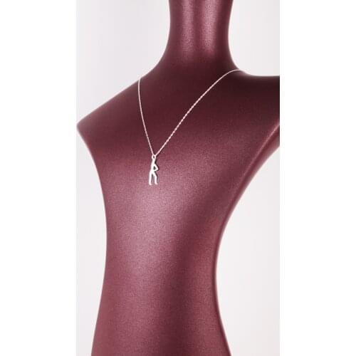 UM US JEWELRY Women 'S 925 Sterling Silver Letter R Pendant