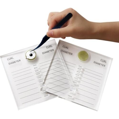 100sets 2 in 1 Acrylic False Eyelashes Stand Glue Pad Pallet Lashes Holder with Tick Mark Fake Lashes Extension hot