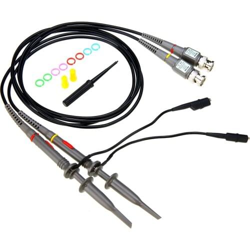 2pcs/set 100MHz Oscilloscope Scope Analyzer Clip Probe Test Leads Cable Wire Pen Electronic Oscilloscope Probe