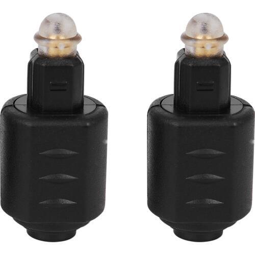 2 Packs Optical 3.5mm Female Mini Jack Plug To Digital Toslink M Audio Adapter