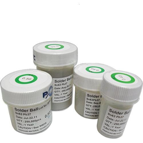 Freeship PMTC Leaded solder balls tin beads 250K particles 0.2 0.3 0.4 0.45 0.5 0.6 0.76mm For BGA Soldering reworking Reballing