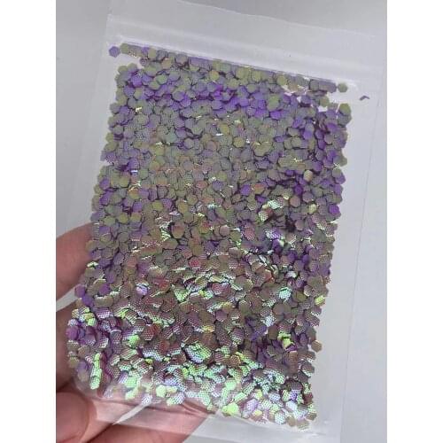 4mm Purple Chamelon 3D Sequin Chunky Glitter for Epoxy Resin Art Crafts DIY