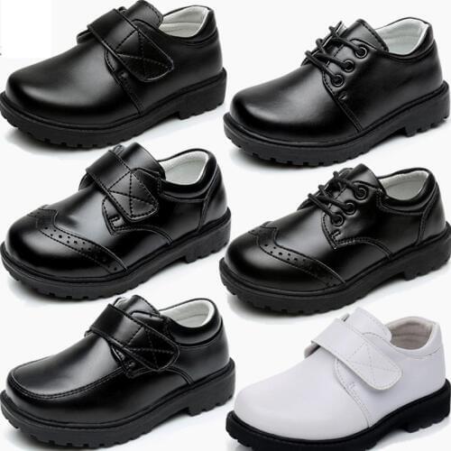 Childrens Shoes 2020 Wedding Leather Shoes Soft Touch Children Baby Boys British Style Student Performance Leather Shoes
