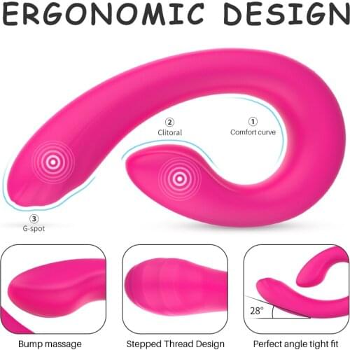 G Spot Vibrator for Women Dual Vibration Silicone Dildo Waterproof Female Vagina Clitoris Massager Sex Toys for Women Adult Toys