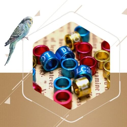 50 Pcs Mix Color Pigeon Leg Poultry Dove Bird Parrot Clip Rings Band Foot Ring Pigeon Supplies Bird Appliances Lovebirds Sign