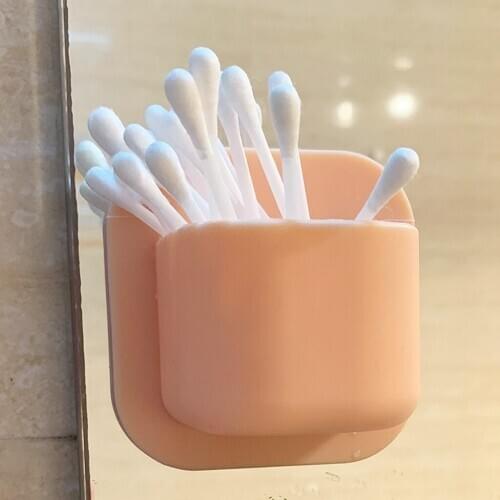 Bathroom Storage Makeup Box Cosmetic Organizer Cotton Swab Cotton Pad Storage Rack Home Bathroom Accessories #065