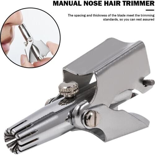 Washable Manual Nose Hair Trimmer Stainless Steel Nasal Shaver For Man Convenient Portable Hair Removal dropshipping