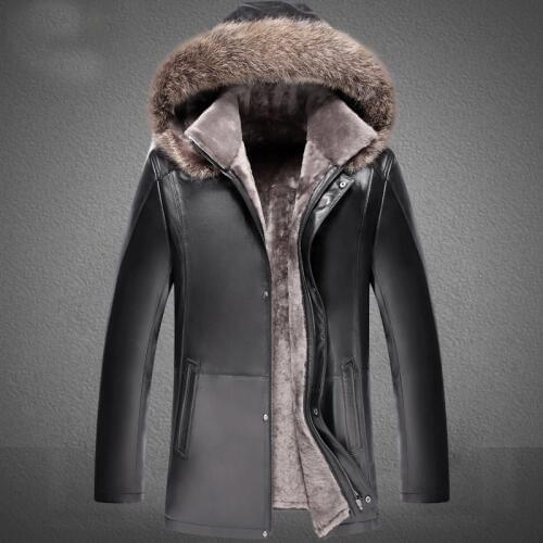 Genuine Leather Jacket Men Winter Australian Natural Fur Real Sheepskin Coat for Men Lamb Fur Mens Jackets