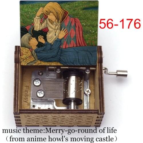Anime howls moving castle music Merry go round of life howl Sophie love print music box girlfriend boyfriend gift decoration