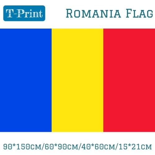 Romania National Flag 90*150cm/60*90cm/40*60cm/15*21cm Banner For National Day Olympic Games