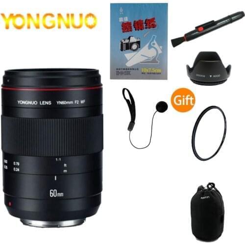 Camera-Lens Yongnuo 60mm F2 MF Macro Fixed Focus Nikon F Mount Lens Full Frame SLR Manual Focus Lensd750/d600/d700camera dslr