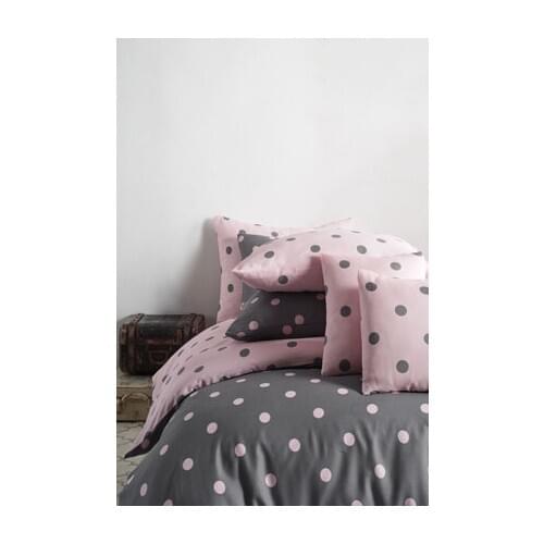 Spotted 220x200cm double side printed 70%cotton 30%tericotton 4 PCS bedding set