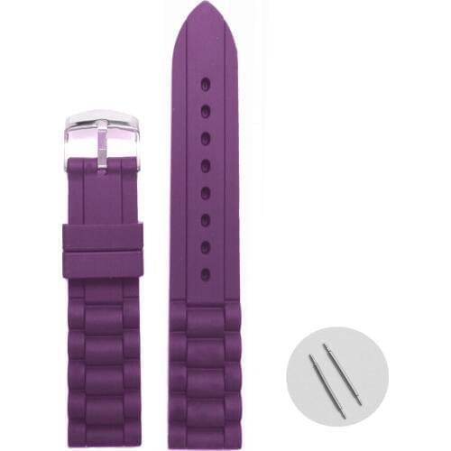 16mm Good Dark Violet Silicone Jelly Rubber Ladies Watch Band Straps WB1002-16