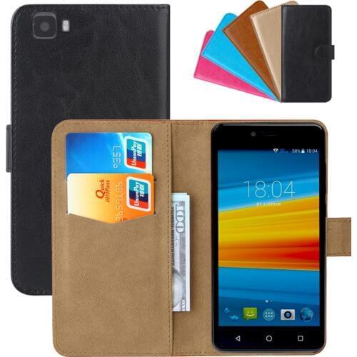 Luxury Wallet Case For DEXP Ixion EL450 Force PU Leather Retro Flip Cover Magnetic Fashion Cases Strap