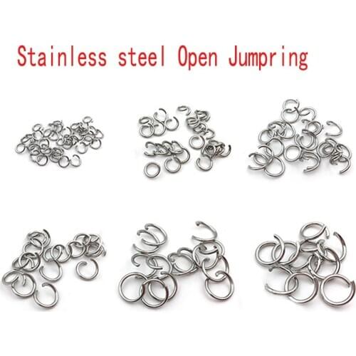 200pcs 3/4/5/6/7/8mm Stainless Steel Jump Rings for DIY Jewelry Making Earrings Necklace Chains Handicraft Accessories Connector