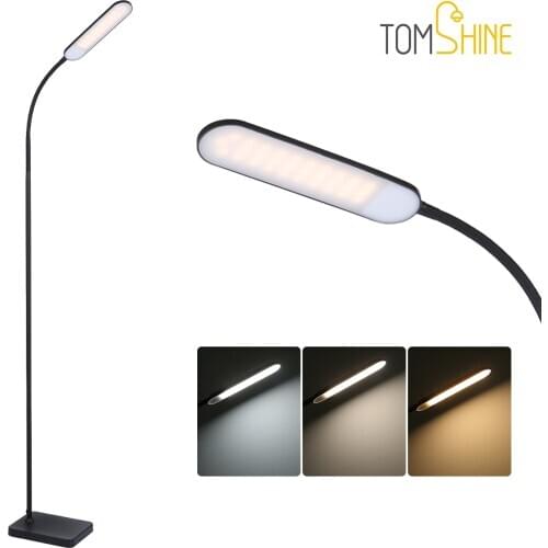 Tomshine LED Floor Lamp Touching Control Dimmable Standing Reading Light with 3 Color Temperatures for Bedroom Living Room