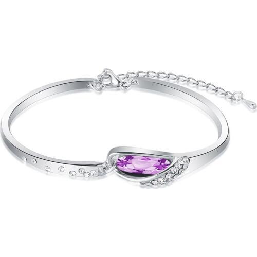 MISANANRYNE Claasic Silver Color Metal Bracelet For Women Fashion Jewelry Multicolor Crystal Bracelets Wholesale