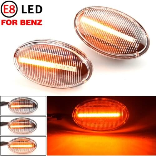 2pcs Led Dynamic Turn Signal Side Marker Light For Mercedes Benz Smart W450 W452 A-Class W168 Vito W639 W447 Citan W415