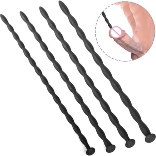 30CM Long Silicone Urethral Sound Catheter Penis Plug Male Masturbator Penis Inserts Stimulation Dilator Chastity Sex Toys